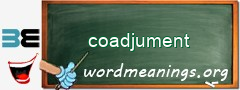 WordMeaning blackboard for coadjument
